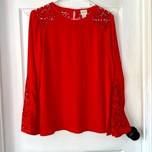 Chico’s Red Blouse  sz 1